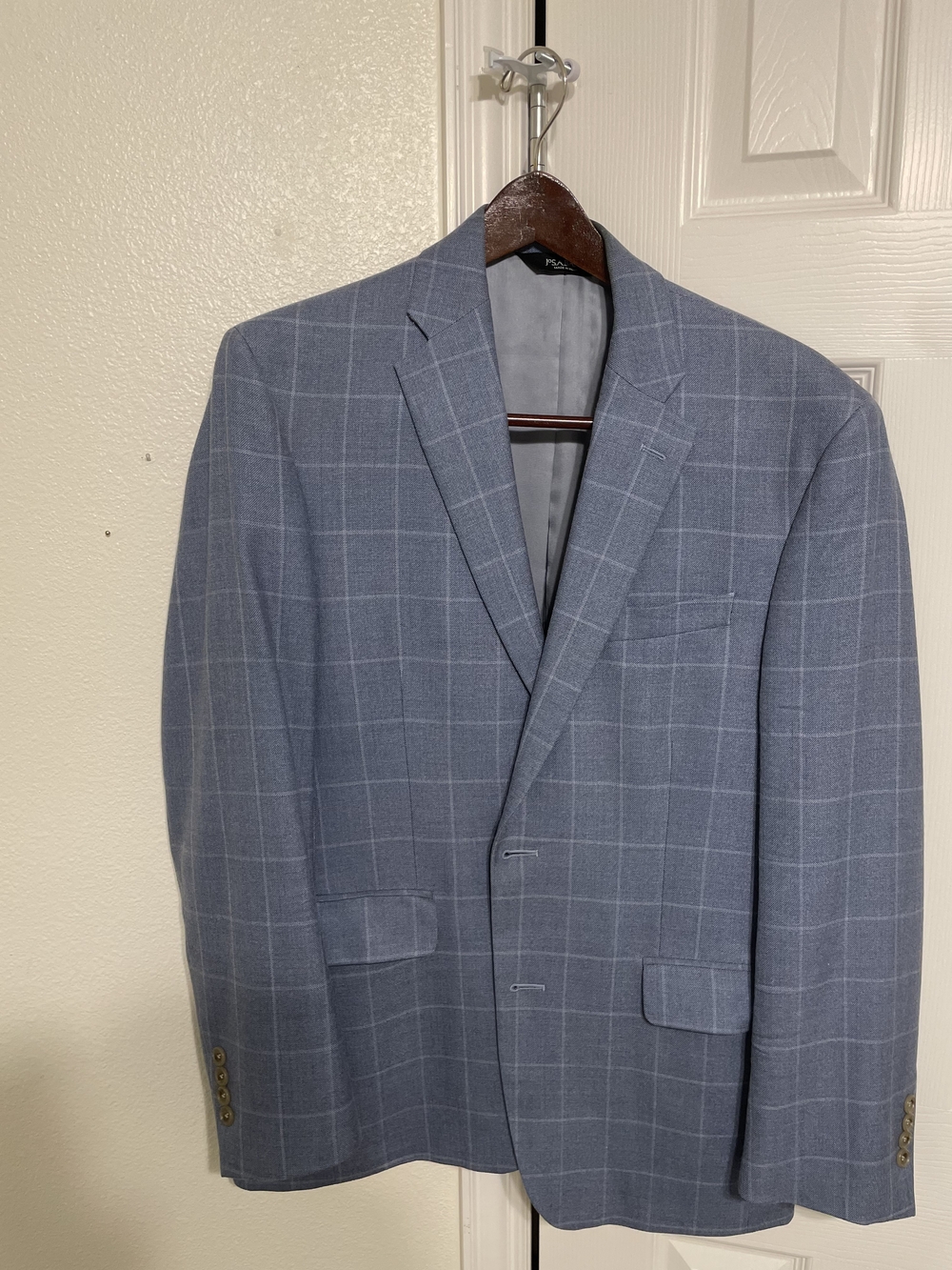 Classic Men's Blue Windowpane Blazer